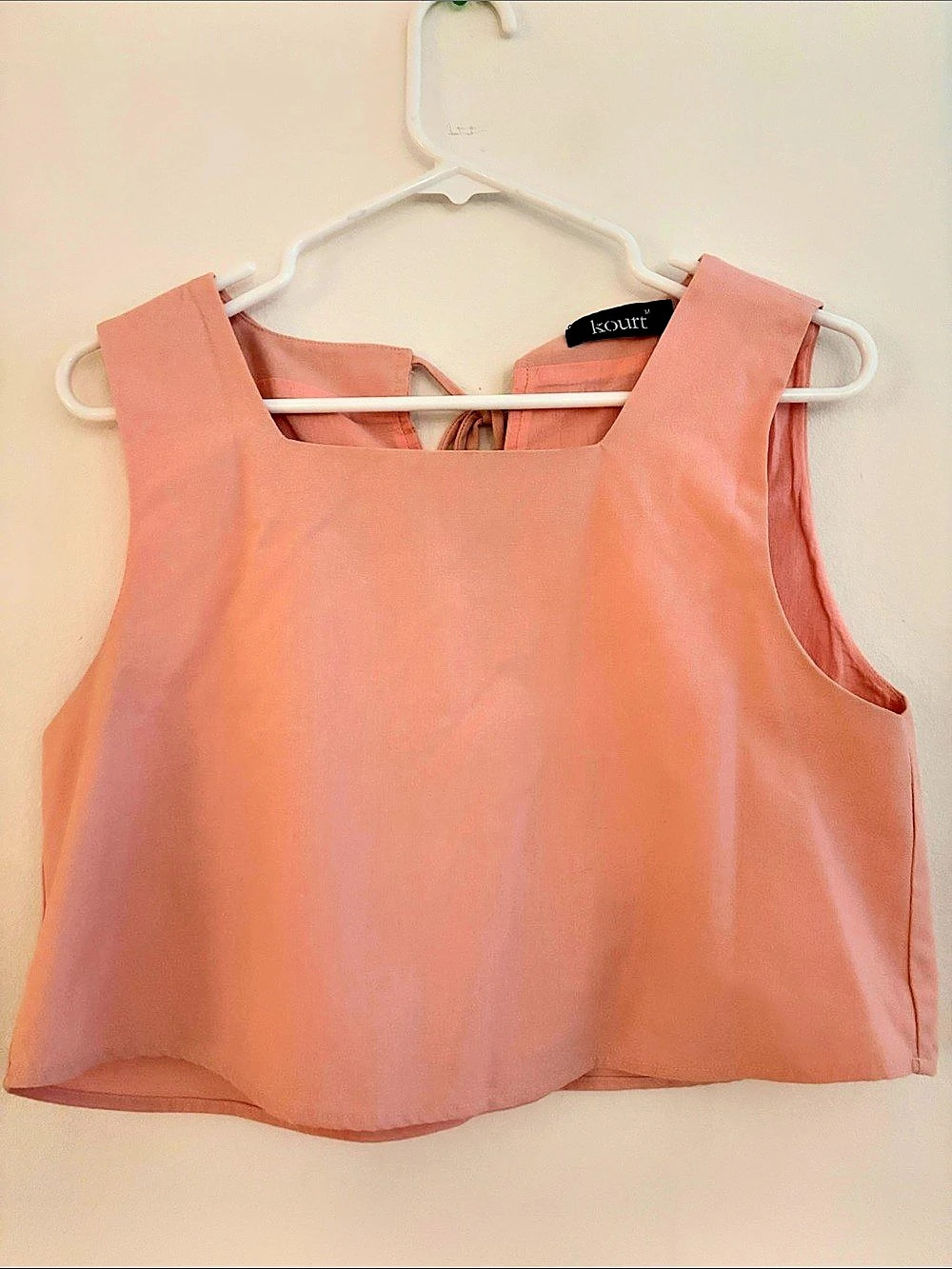 Kourt Pink Tie-Back Crop Top